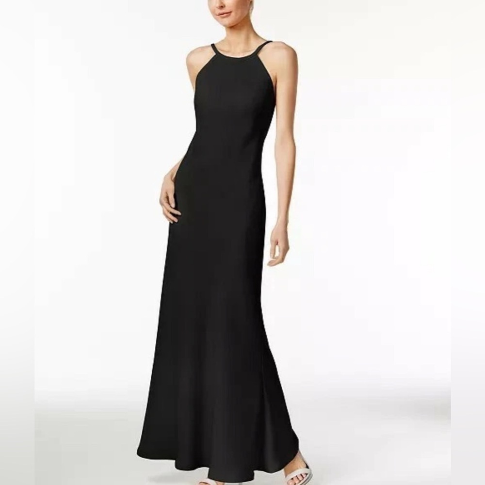 Calvin Klein Elegant Black Sleeveless Dress